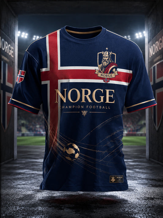 Mäns norska fotboll match cheering Element konst Skriv ut T-shirt