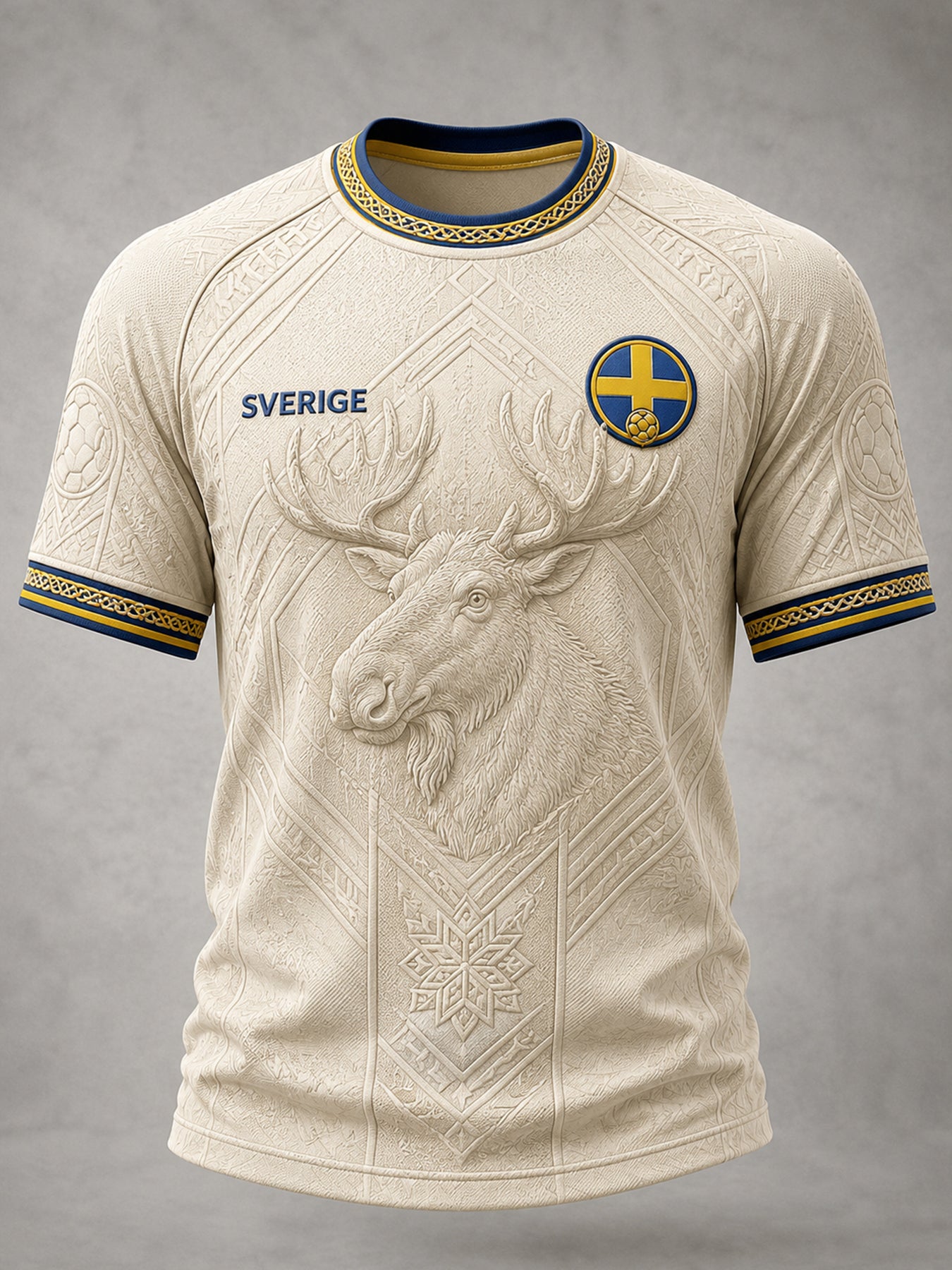 Retro svensk fotbollstavla, avslappnad t-shirt