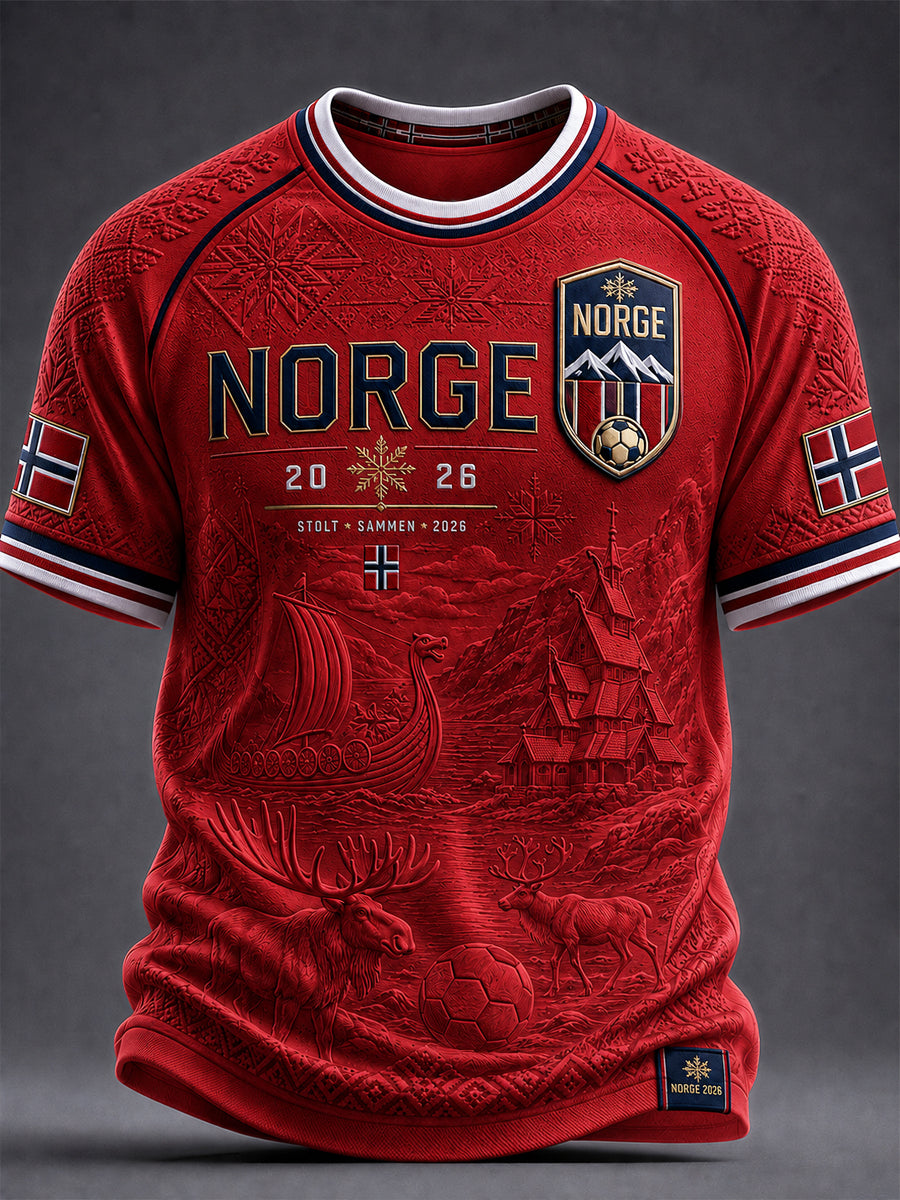 Norge 2026 Classic Casual Soccer T-shirt