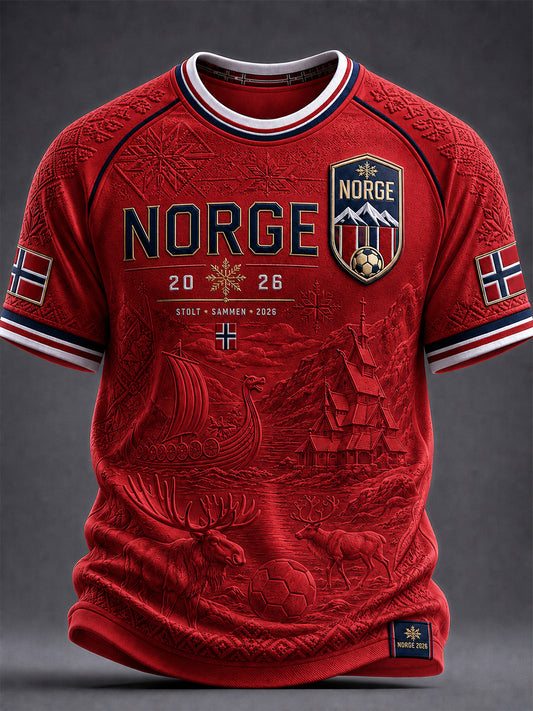 Norge 2026 Classic Casual Soccer T-shirt