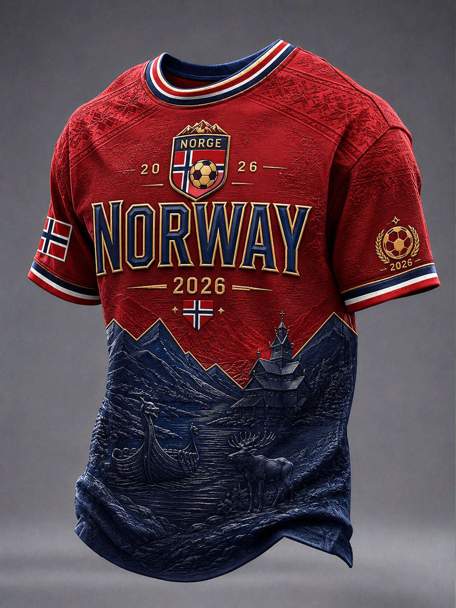 Retro Norge 2026 Fotboll T-shirt