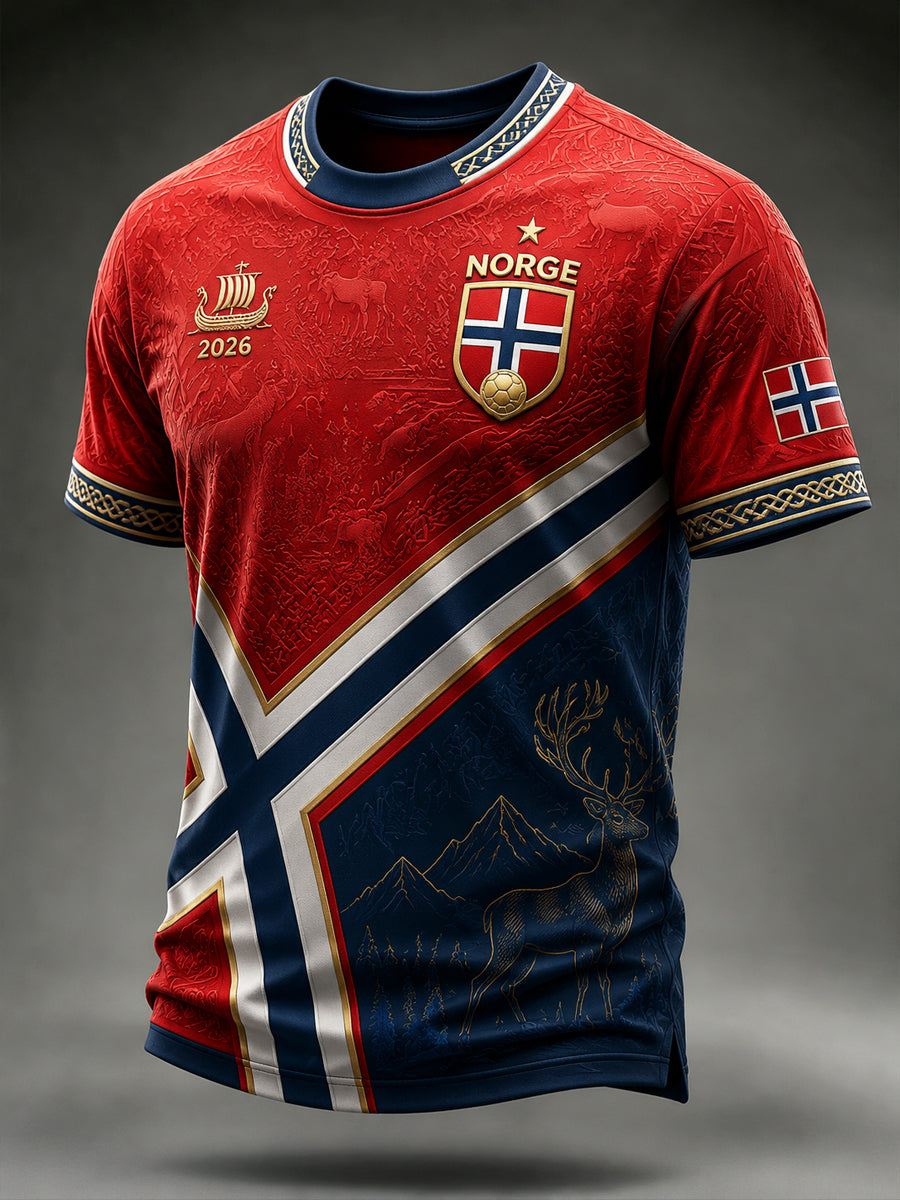 Norge 2026 Lättviktig T-shirt för fotbollssupportrar