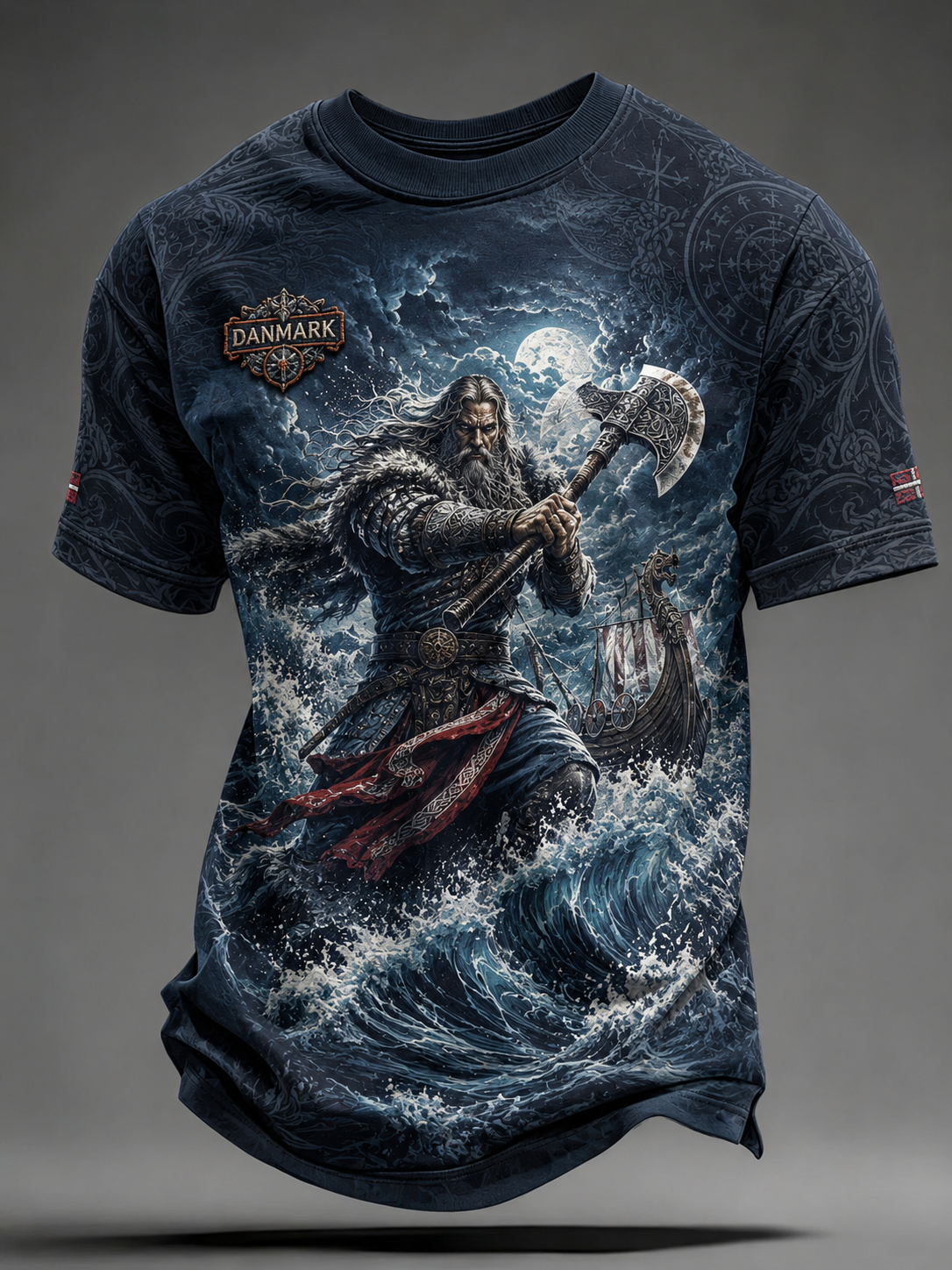 Herrligan danska vikingar T-shirt med korta ärmar