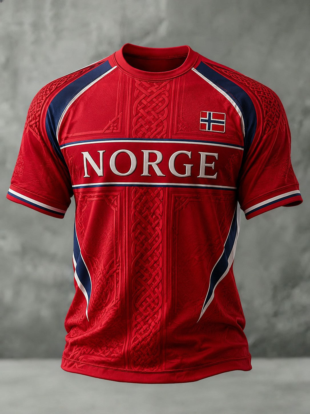 Herrtröja med fotbollsmotiv från Norge
