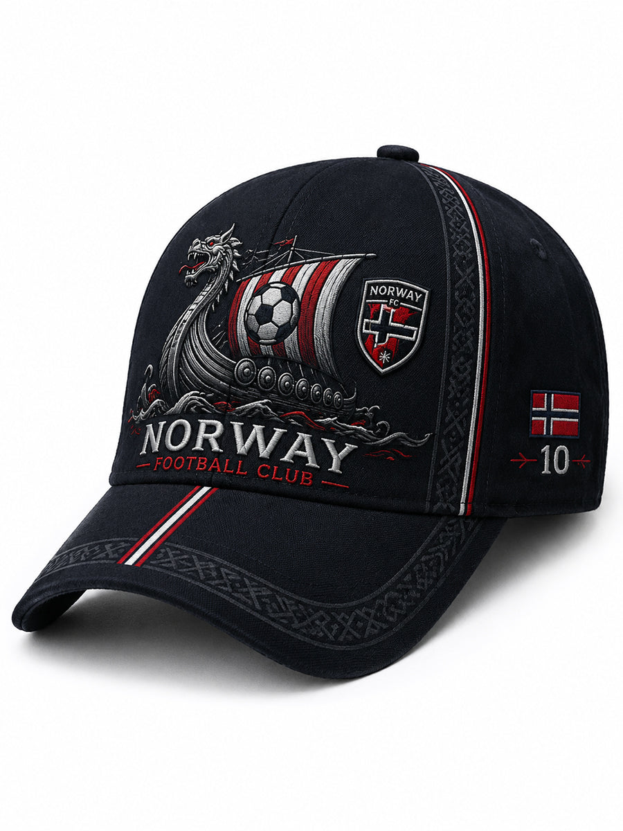 Herrlig mössa med vikinga- och fotbollsmotiv