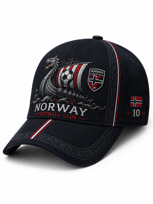 Herrlig mössa med vikinga- och fotbollsmotiv