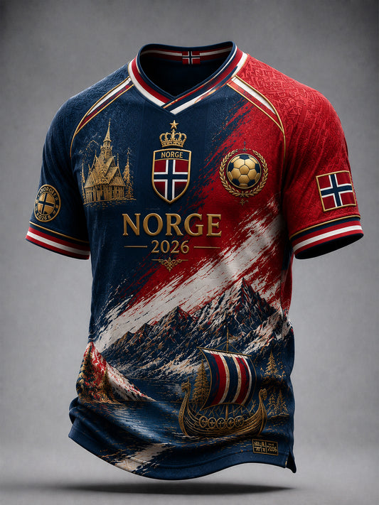 Retro Norska Fotboll Classic Art T-shirt