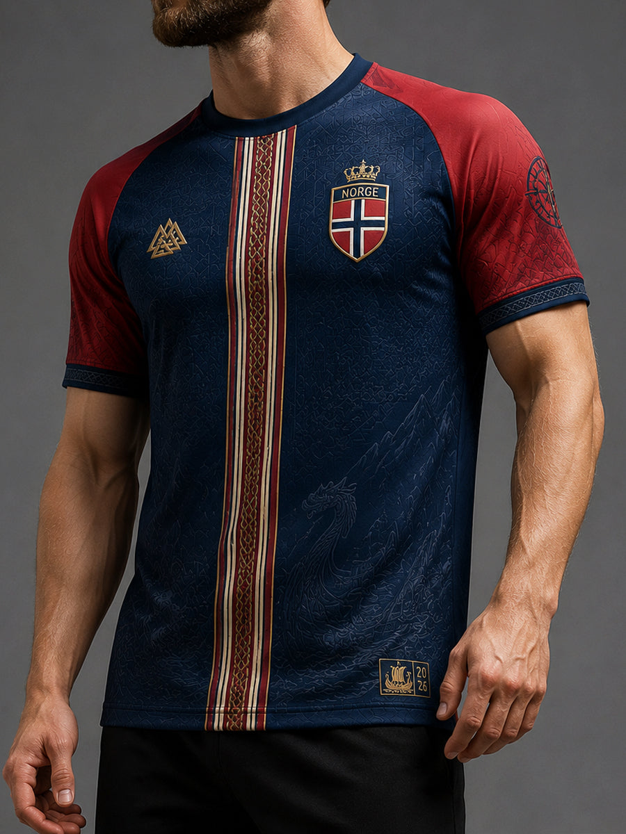 Mäns norska fotboll konst Casual T-shirt
