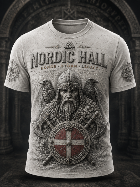 Herrligan danska vikingar T-shirt med korta ärmar