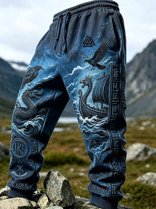 Mansbyxor med äldre vikingamönster i konststil