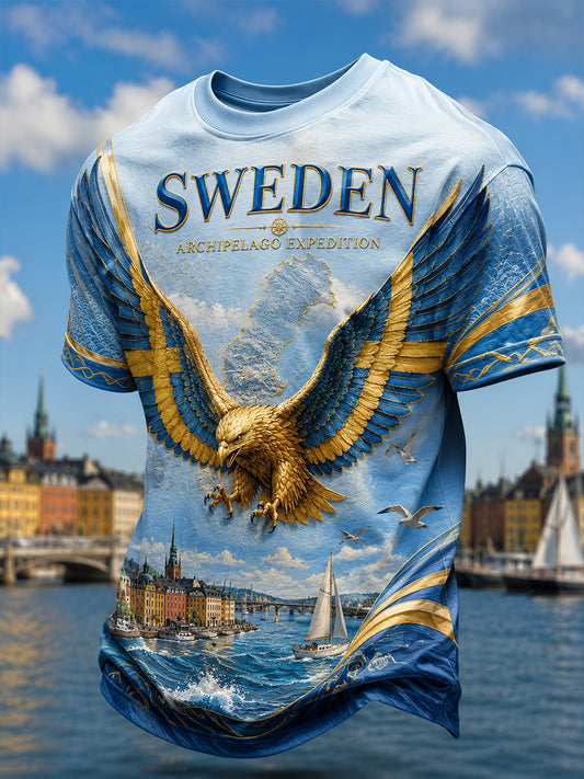 Herrens Sverige Djur Korta ärmar T-shirt