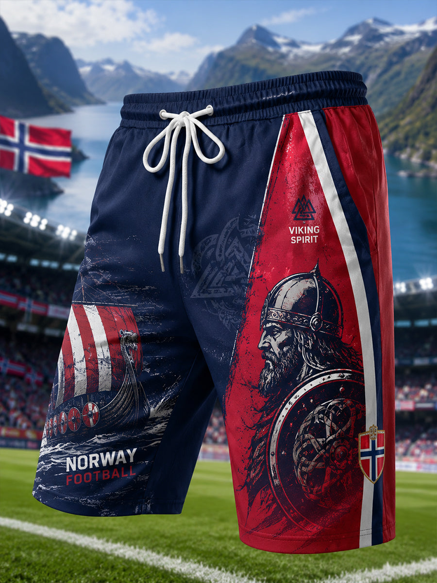 Herrliga sportbyxor med vikinga- och fotbollsmotiv