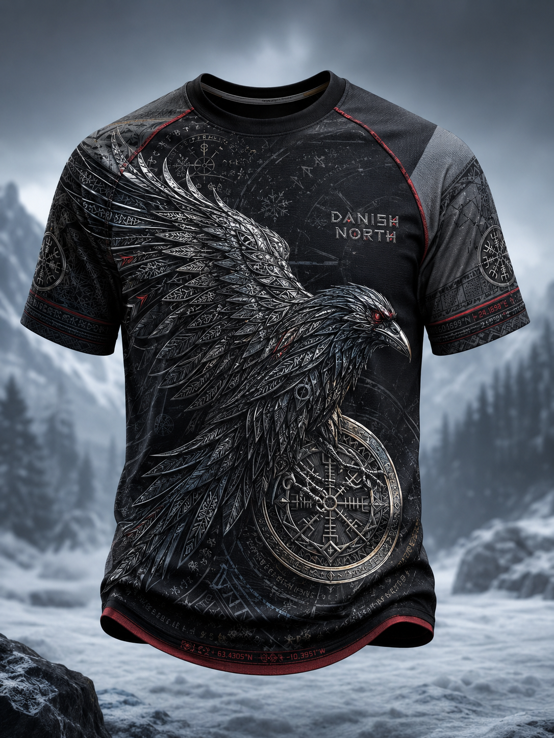 Mäns danska vikingar kort ärm T-shirt