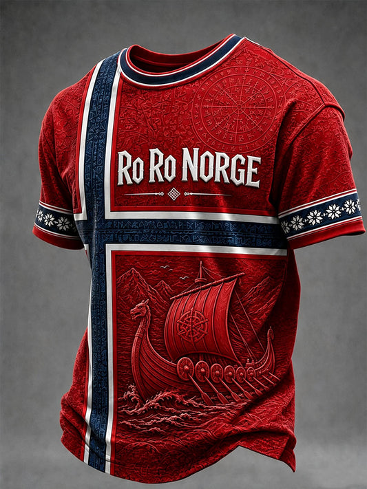 Mäns Ro Ro Norge Kort ärm T-shirt