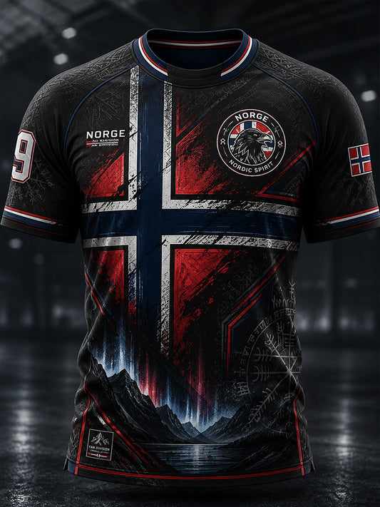 Herrens viking Norge Kort ärm T-shirt