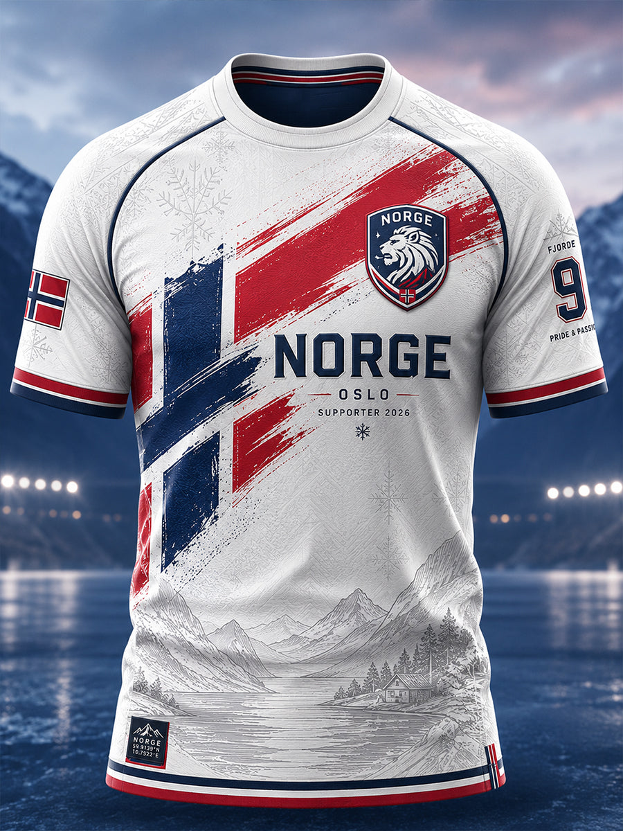 Herrlig vikingtröja från Norge med korta ärmarna