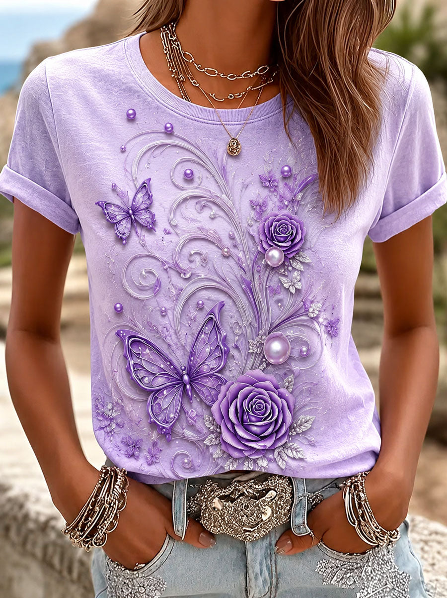 Kvinnors Alzheimers-medvetenhetstryck avslappnad t-shirt