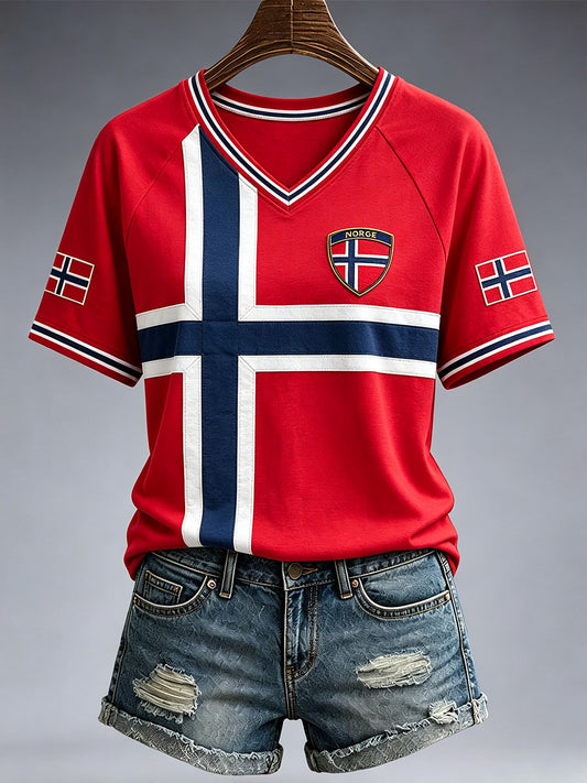 Kvinnlig Norge-T-shirt