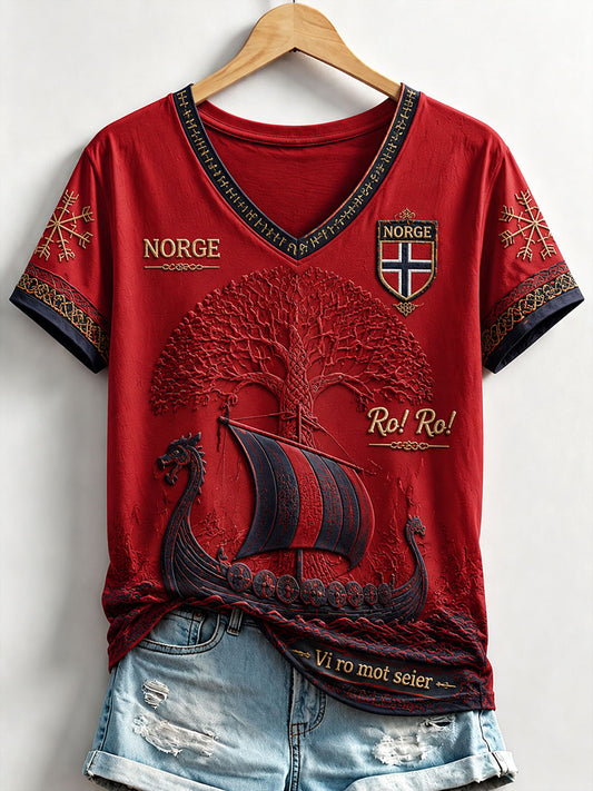 Damernas Norge Viking V-ringad T-shirt