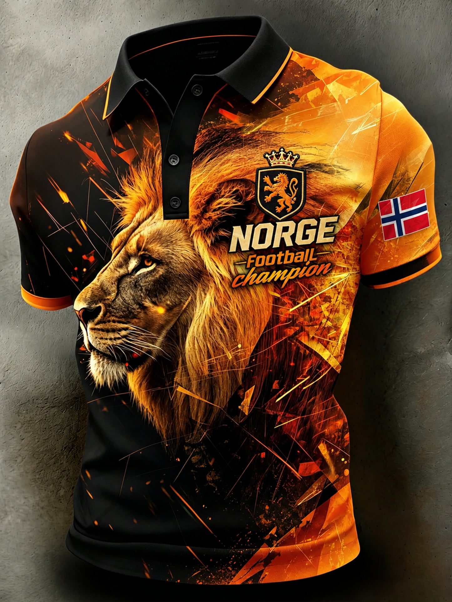 Manspolskort med norsk vikingtema, patriotisk kulturell konsttryck