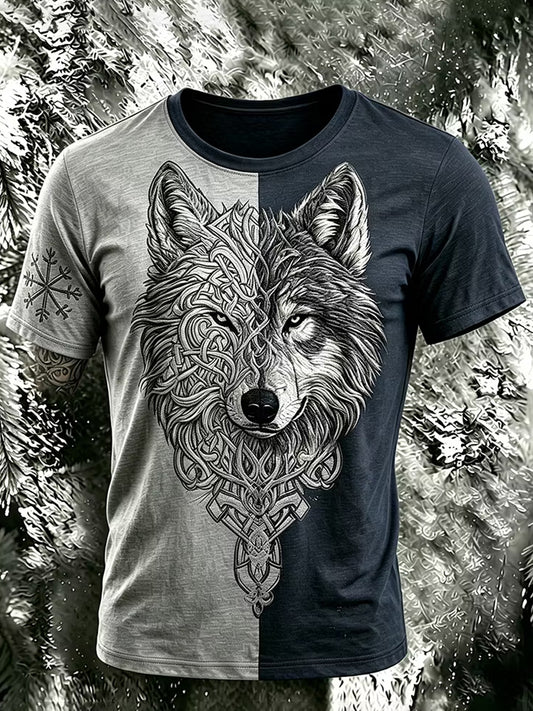 Retro VikingNorse-stil konst Skriv ut Casual T-shirt