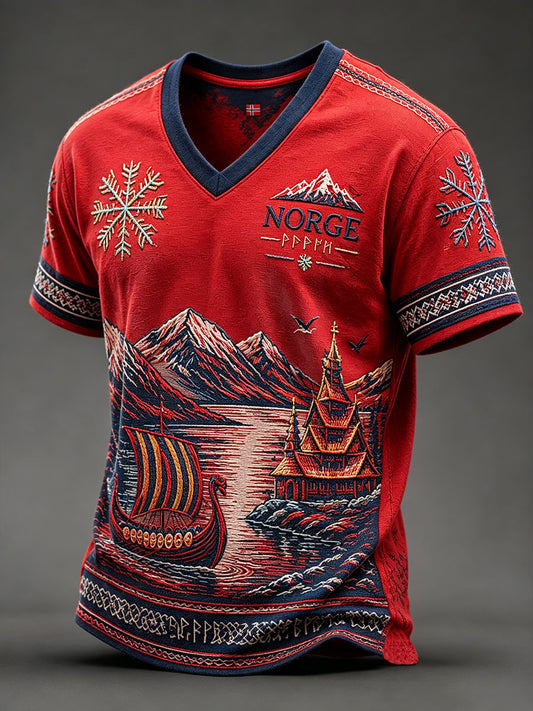 Norge för män V-hals T-shirts