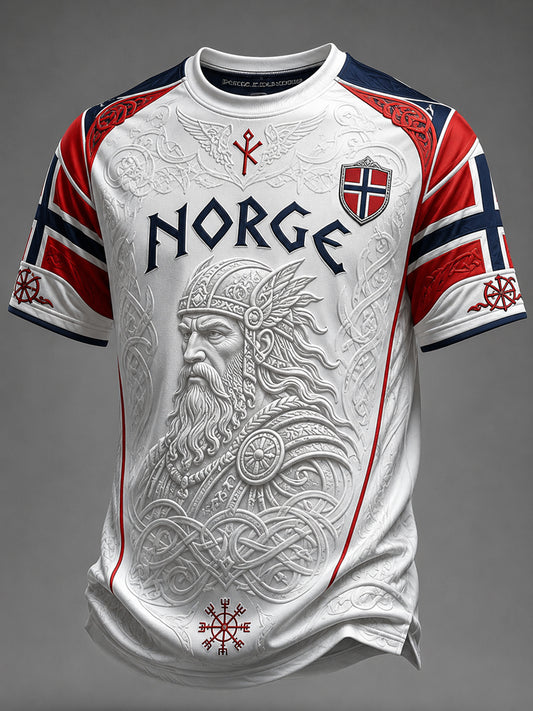 Retro norska vikingarkrigare Keltiska T-shirt