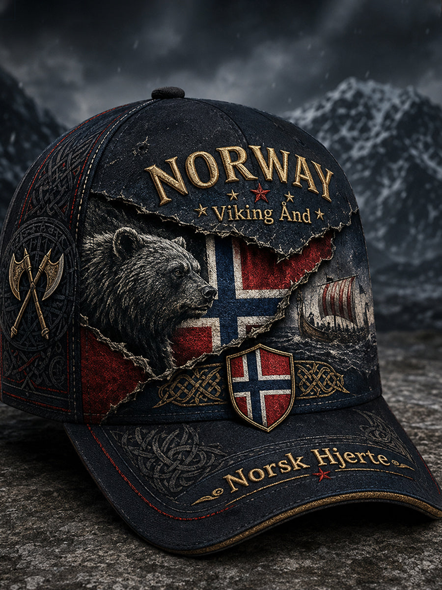 Unisex norsk vikinga-tema patriotisk minne konst Print Hat
