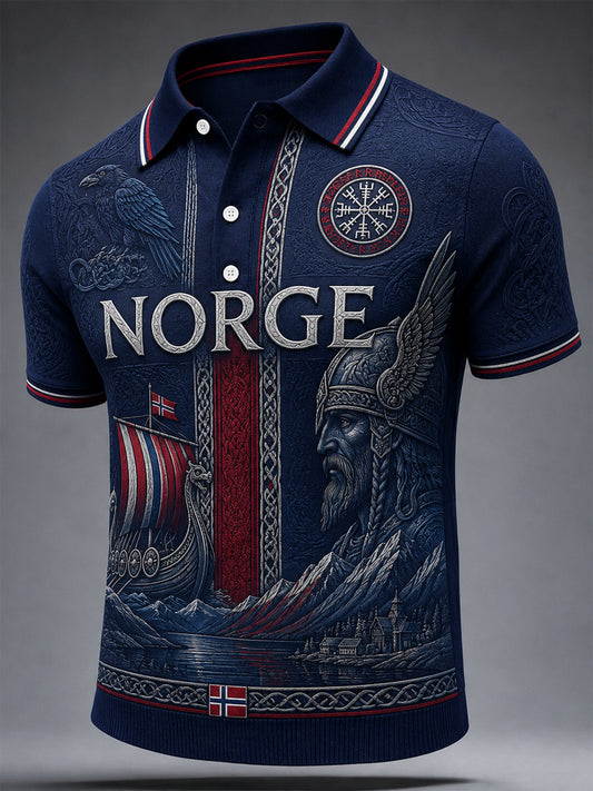 Klassisk polo-tröja inspirerad av den norska vikingande
