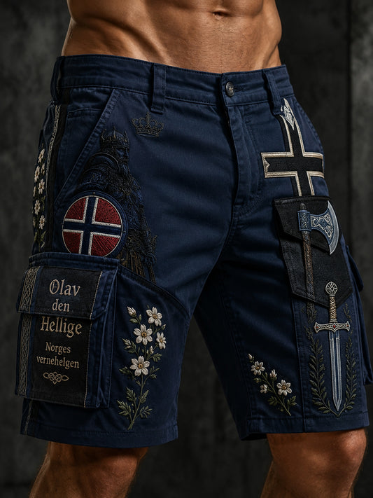 Herrliga norska Sankt-Olavs-dags-patriotiska konsttryckskasualshorts