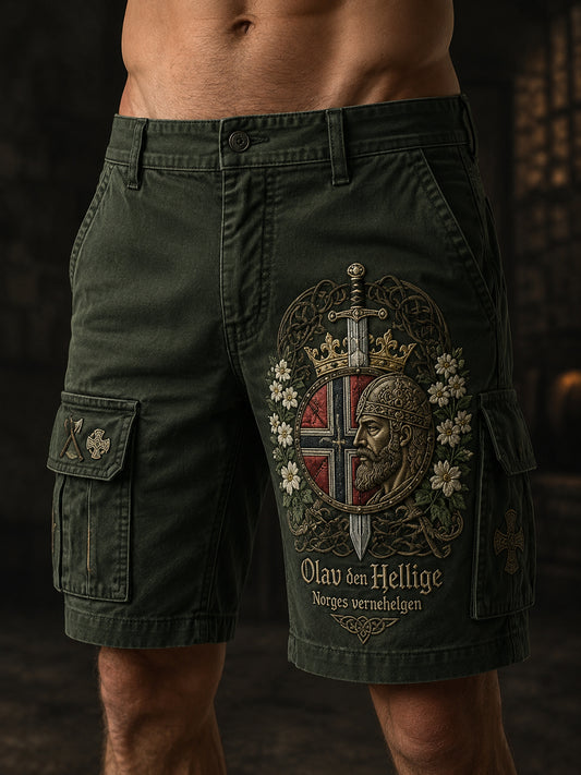 Herrliga norska Sankt-Olavs-dags-patriotiska konsttryckskasualshorts