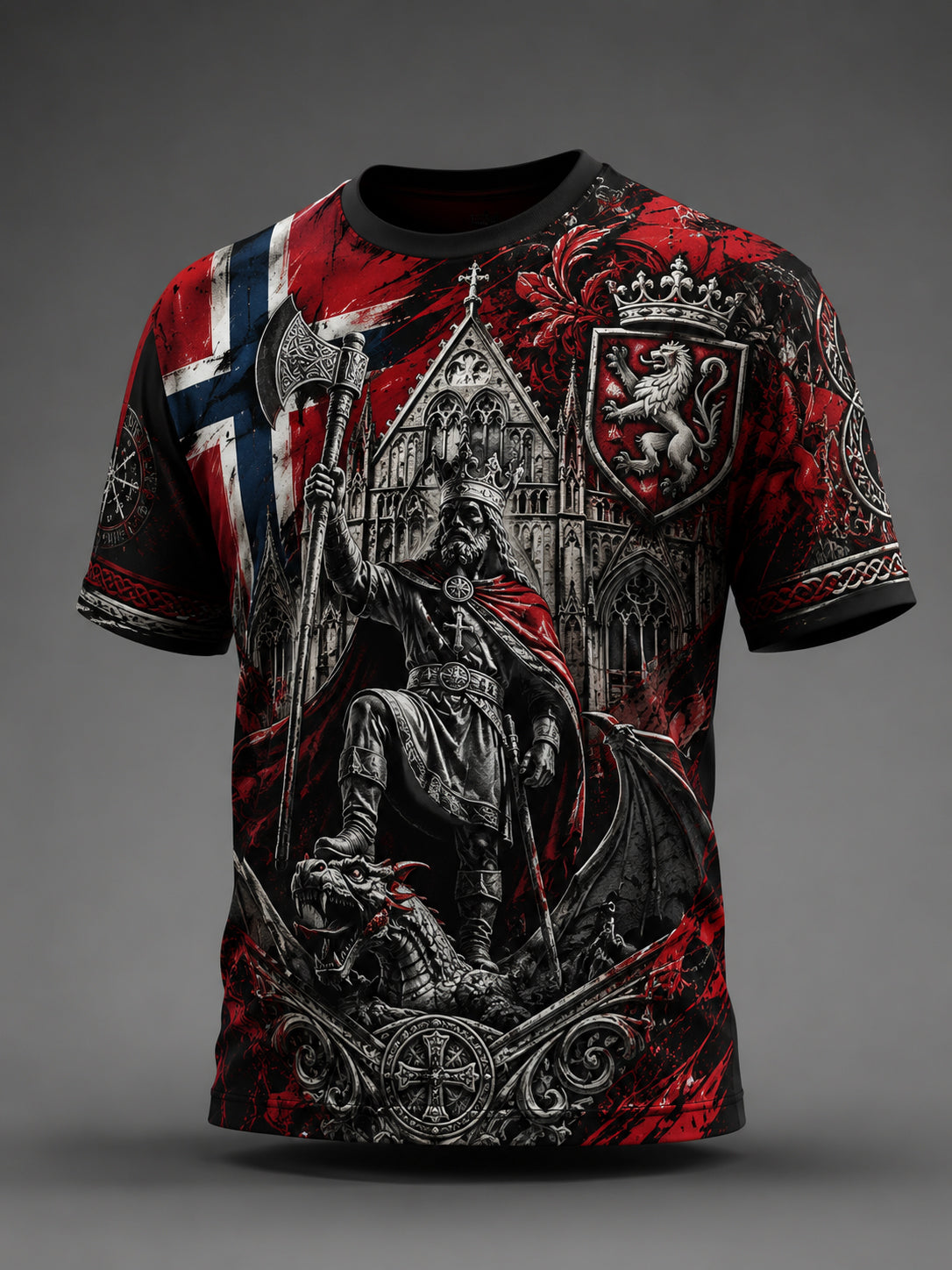 Mäns St. Olaf dag minneskonst Skriv ut T-shirt
