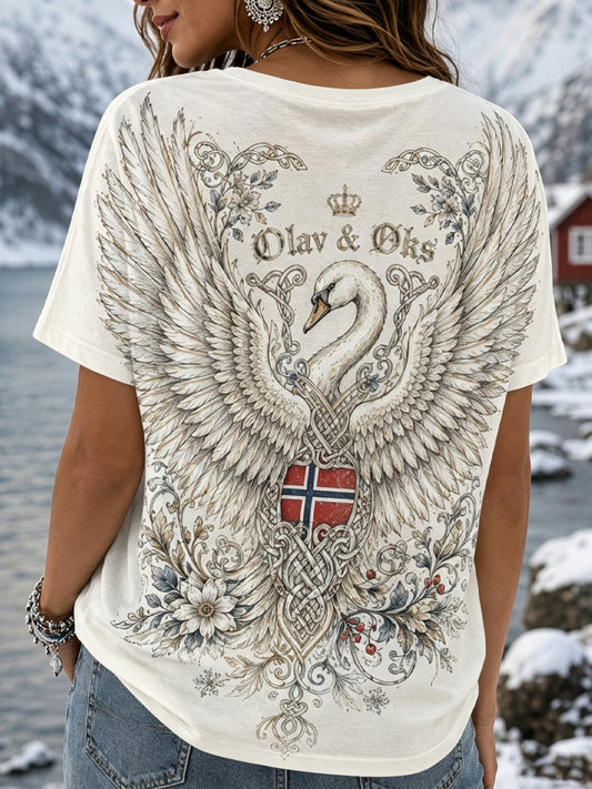 Kvinnorska St Olaf Dag minneskonst Skriv ut T-shirt