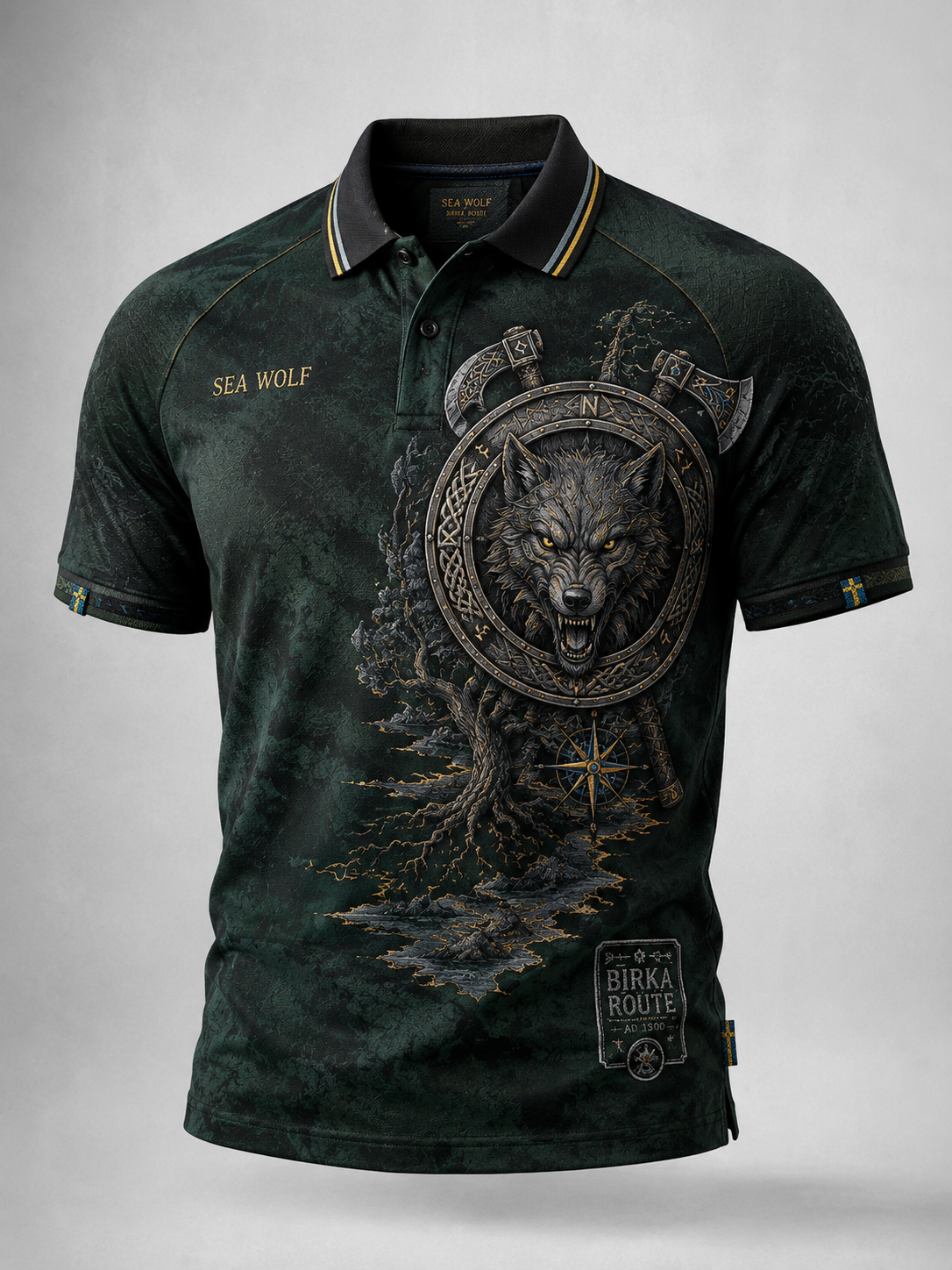 Herrens svenska vikingar Polo tröj
