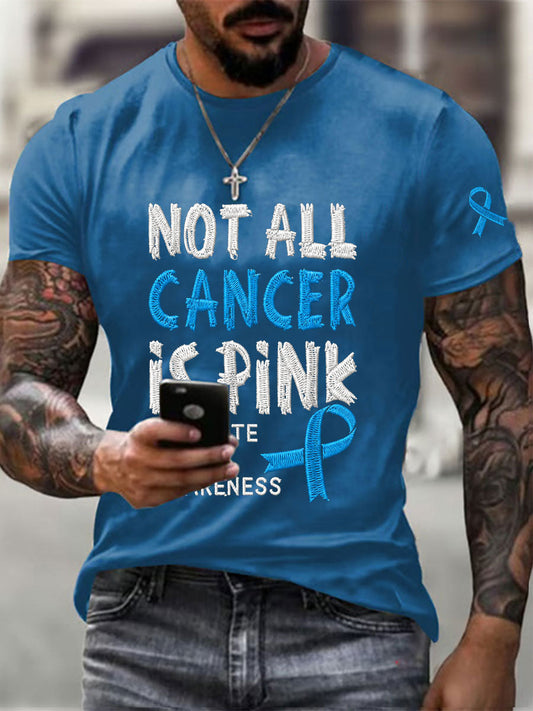 Mäns prostatacancer medvetenhet tryckt Casual T-shirt