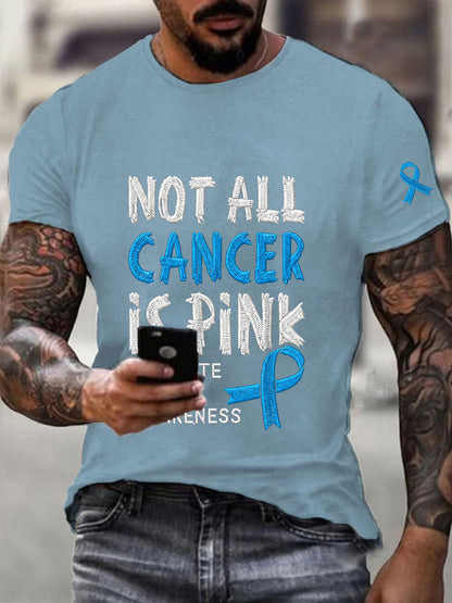 Mäns prostatacancer medvetenhet tryckt Casual T-shirt