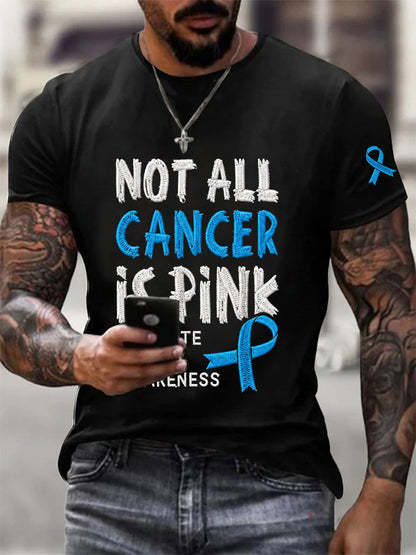 Mäns prostatacancer medvetenhet tryckt Casual T-shirt