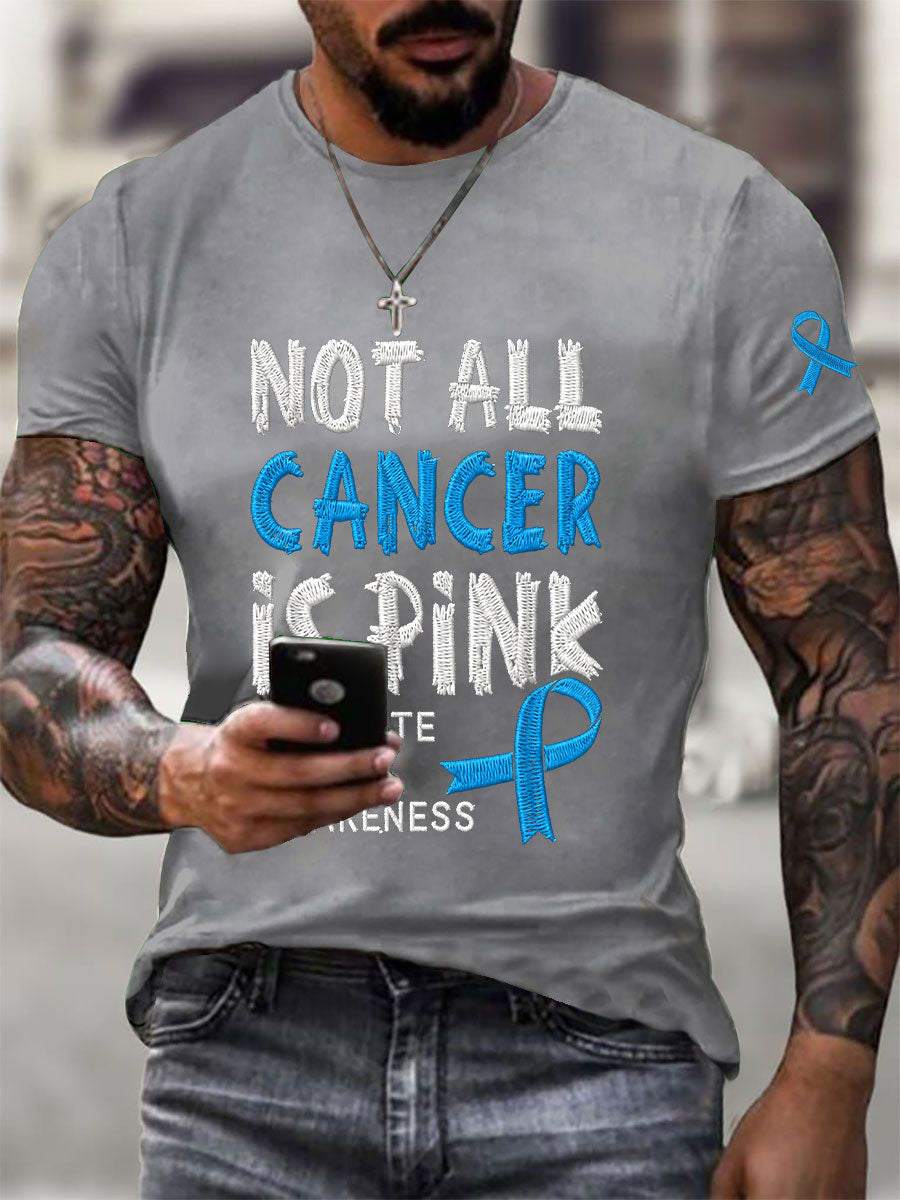 Mäns prostatacancer medvetenhet tryckt Casual T-shirt