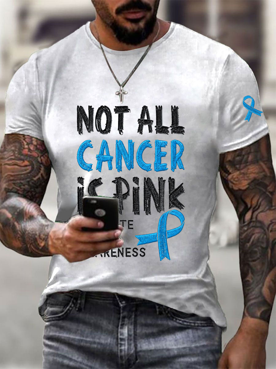 Mäns prostatacancer medvetenhet tryckt Casual T-shirt