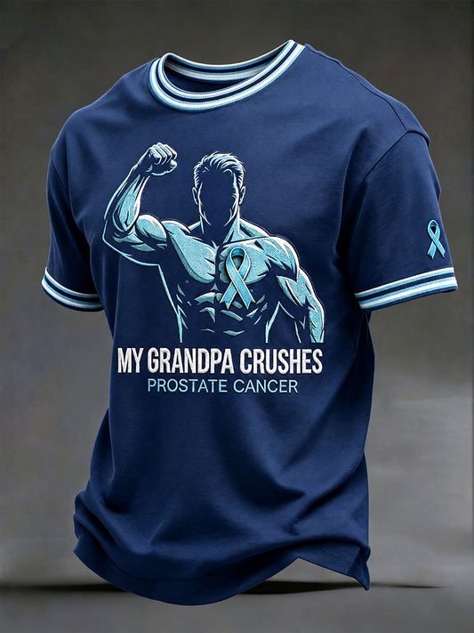 Mäns 'Min farfar Krossar prostatacancer' T-shirts