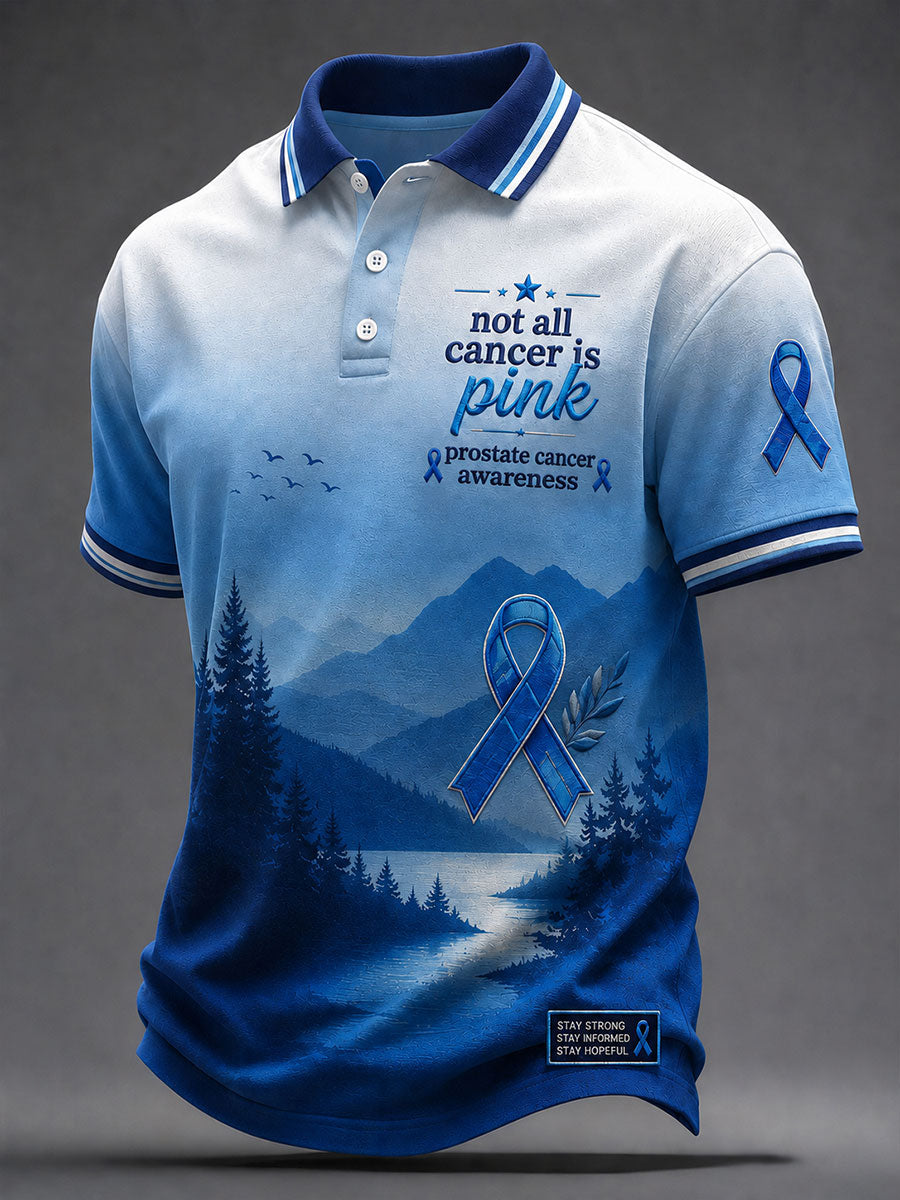 Herrarnas ”All cancer är inte rosa – prostatacancermedvetenhet”-t-shirt