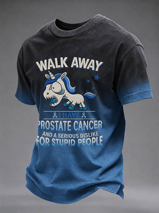 Kvartalsvis informerande ledig t-shirt för män om prostatacancer
