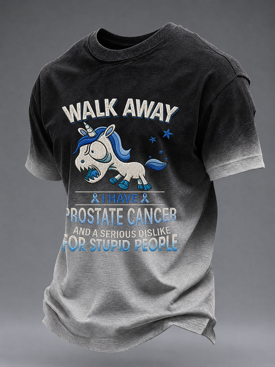 Kvartalsvis informerande ledig t-shirt för män om prostatacancer