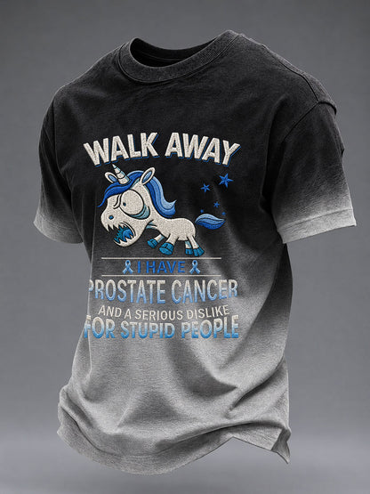 Kvartalsvis informerande ledig t-shirt för män om prostatacancer