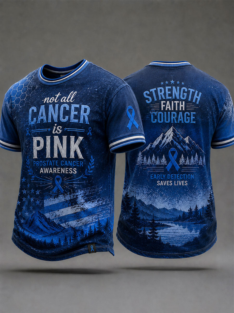 Herrarnas ’all cancer is not pink’-t-shirts för att uppmärksamma prostatacancer