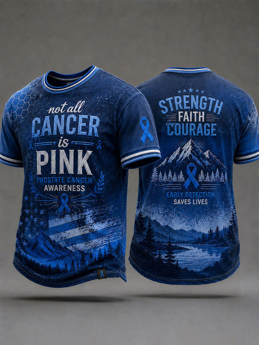 Herrarnas ’all cancer is not pink’-t-shirts för att uppmärksamma prostatacancer