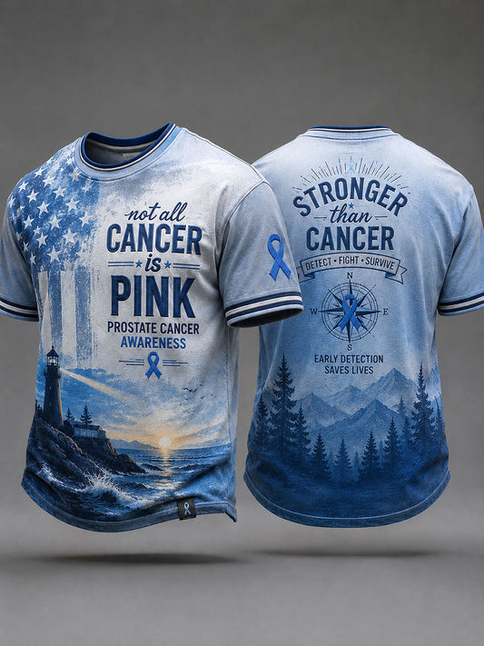 Herrarnas ’all cancer is not pink’-t-shirts för att uppmärksamma prostatacancer