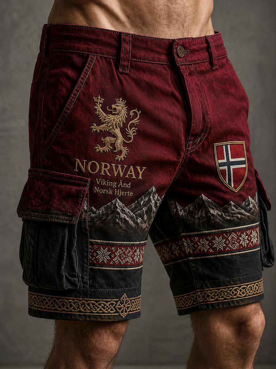 Herrtröja med konsttryck med kulturella inslag till minne av Sankt Olavs dag