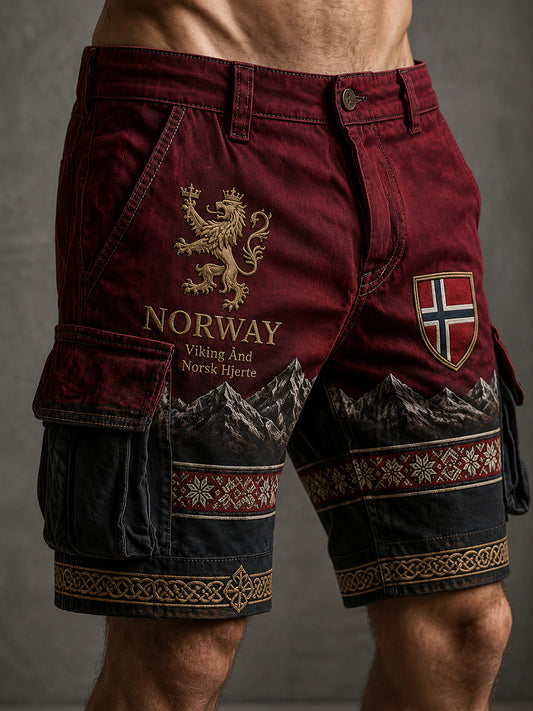Herrtröja med konsttryck med kulturella inslag till minne av Sankt Olavs dag