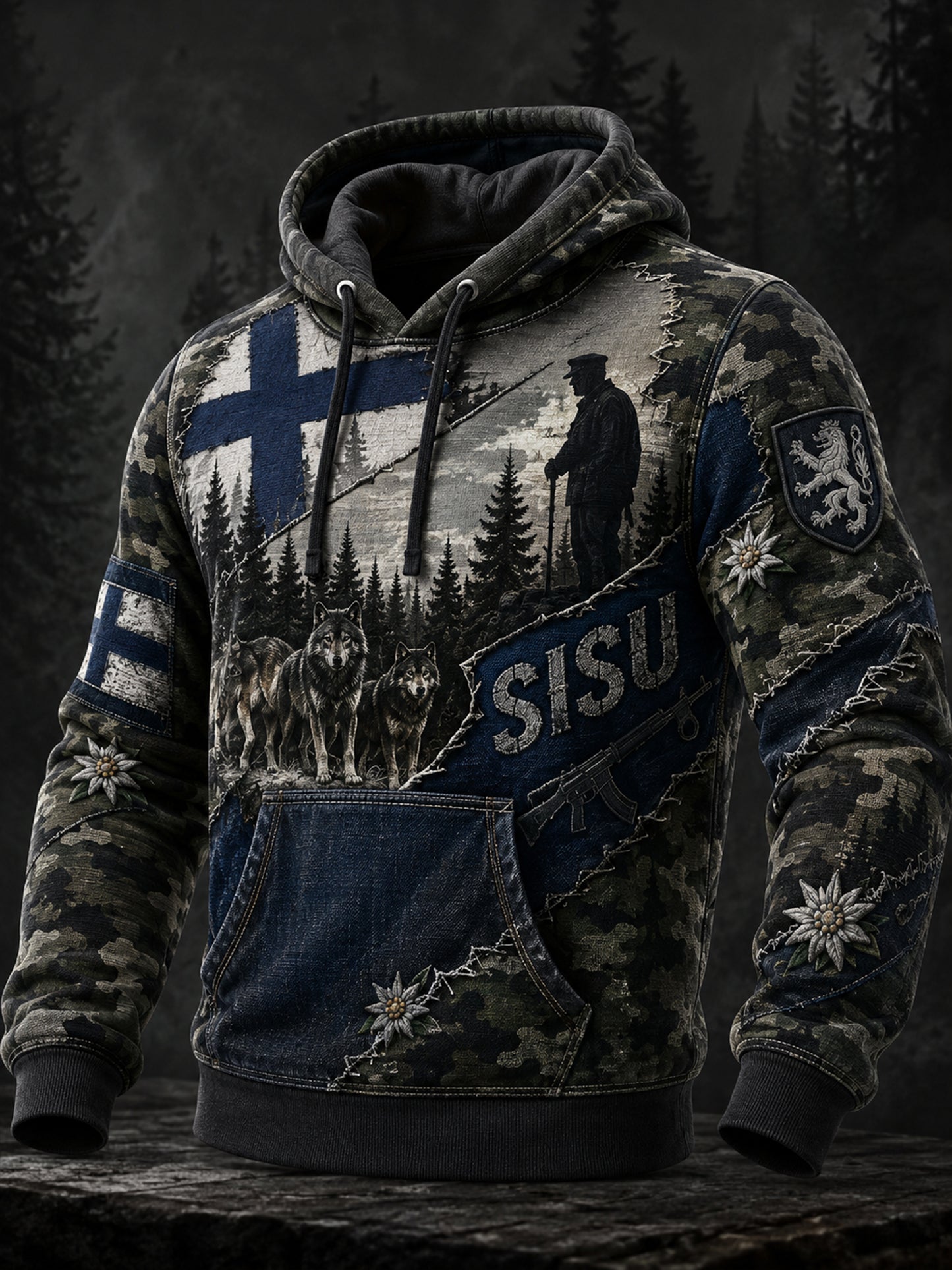 Mäns finska Veteran Memorial Grafisk trycktröjar